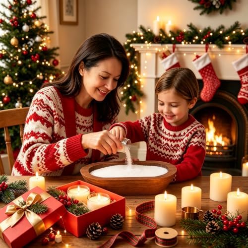 YeeQue Pearled Candle Sand with Wicks and Wooden Dough Bowl DIY Candle Making Kit: 18oz Sand Wax, 50x Cotton Wicks, 140 Hours Burn Time for Home Women Girl Birthday Gift - Image 7