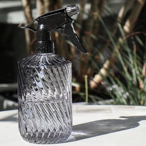 OFFIDIX Fine Mist Plant Mister,Handheld Pressure Glass Spray Bottles,0.45L/15.22oz Watering Can with Adjustable Nozzle for Outdoor Indoor Gardening and Cleaning Work(Diagonal Gray) - Image 3