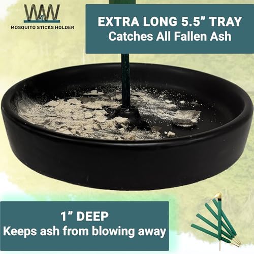 W4W Mosquito Stick Holder – Ceramic Holder for Incense & Mosquito Sticks – for Outdoor & Indoor use, Pool Side, Patio, Deck, Camping, Hiking, etc... - Image 2