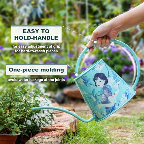 2L Long Spout Watering Can, Stainless Steel Water Can (Magnolia) - Image 5