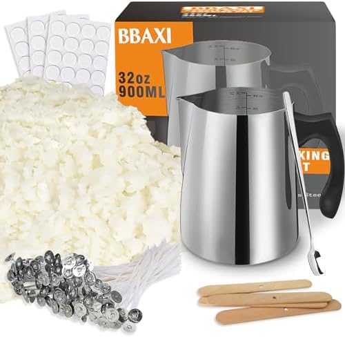 BBAXI Candle Making kit - 32 OZ/900 ML Pouring Pot, 16 OZ Soy Wax by BBAXI