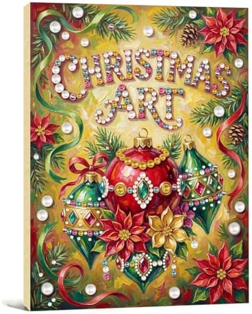 DIY Pearl Painting with Frame Christmas Creative Design, Handmade Healing Home Wall Decoration, 11.81X15.75in (Tools Included)-Decorations - Image 6
