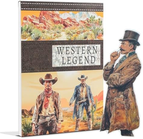 Snycler Sticker Book - 20 Sheets Vintage PET Stickers for Scrapbooking, Junk Journaling, Ephemera, and Decorative Crafts-Western Legend by Snycler
