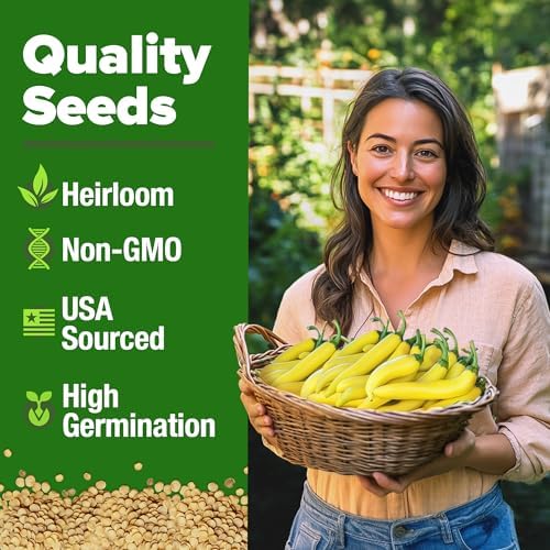 HOME GROWN Banana Pepper Seeds, 94+ Seeds, Capsicum annuum - Image 2