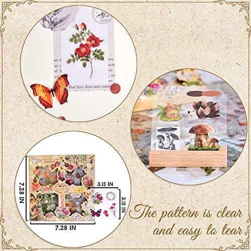 510PCS Plants Floral Scrapbook Stickers Kit Vintage Flower Sticker - Image 4