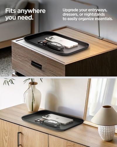 Spigen Vegan Leather Valet Tray Tech EDC Nightstand Desk Organizer - Image 6