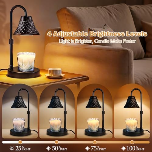 Adjustable Candle Warmer Lamp with Timer: Mothers Day Gifts Lamp fits All Candle Jar Home Decor - Wax Warmer for Scented Wax - Birthday Gifts for Women - Image 3