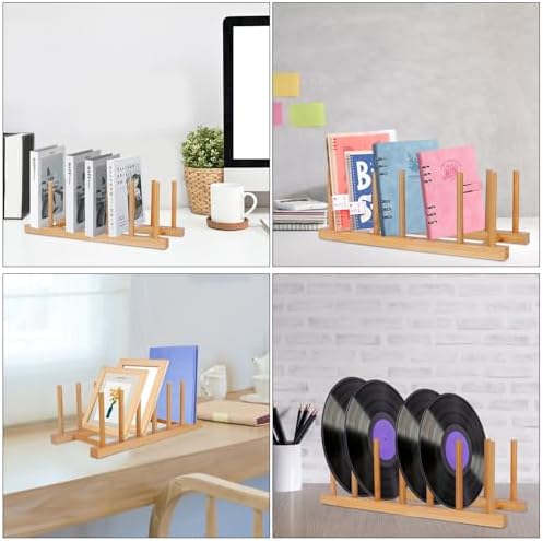 SAMEBUTECO Bamboo Wooden Dish Racks Plate Stand Holder Vertical Drainer Kitchen Cabinet Organizer for Dish, Pots, Lids, Bowls, Cups, and Cutting Boards and Books(2 Packs) - Image 4