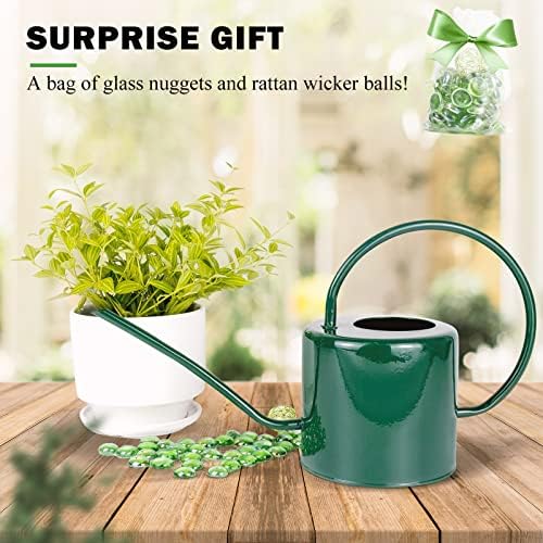 Indoor Watering Can for Houseplants - Long Spout Metal Watering Can for Indoor Plants,Succulents or Outdoor Garden Flower, 1.3L / 40 oz Green - Image 5