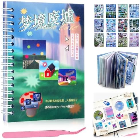 800Pcs Japanese Sticker Book for Journaling Adult, Cute Scrapbook Stickers by Tmtains