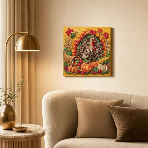 Framed Button Art Kit 11.8" DIY Mosaic Craft for Adults(Turkey) - Image 6