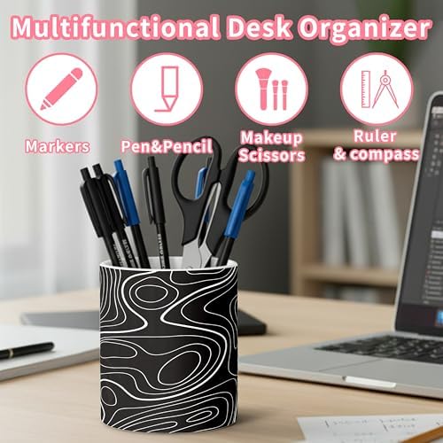 Ceramic Pen Holder Desk Accessories Brush Holder Pencil Holder Organizer - Image 4