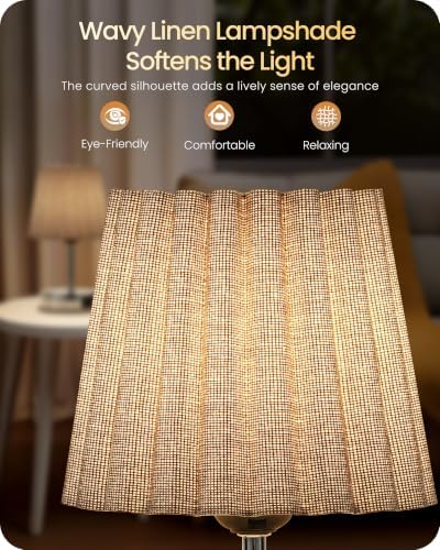 Small Bedside Table Lamp, Touch Dimmable Table Lamp with USB Ports, Nightstand Lamp with a Stepless Dimming LED Bulb, E26 Base, for Bedroom, Study, Desk, Glossy Gray and Gray PSH16TL05 - Image 5