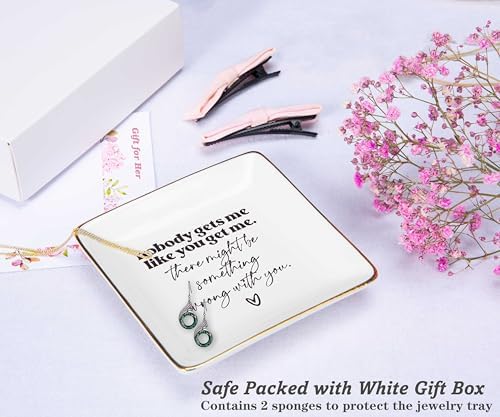 NZY Funny Gifts for Best Friend-Nobody Gets Me Like You-Thank You Wedding Graduation Birthday Farewell Christmas for Best Friends,Bff,Bestie,Sister-Jewelry Tray Trinket Holder Ring Dish - Image 2