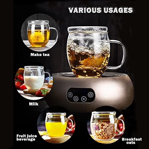 Glass Tea Cup with Infuser and Lid, 17 oz Clear Loose Leaf Tea Infuser Mug - Image 7