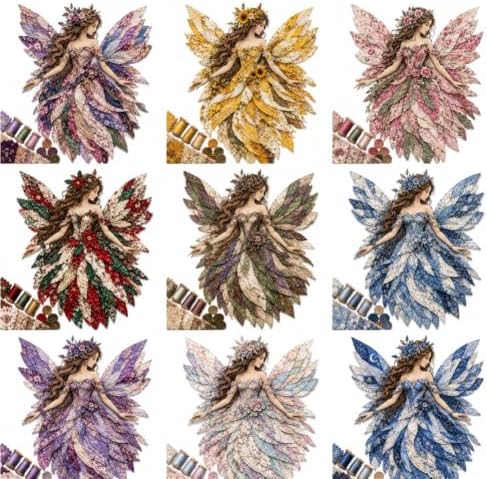 JMHKKUJ Fairy Patchwork DIY Kit, DIY Flower Fairies Patchwork by Unknown