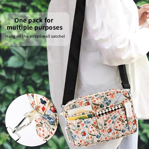 Multiple Pockets Portfolio Organizer with Zipper,Makeup Bag Pencil Pouch - Image 6