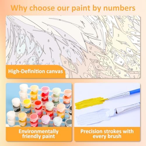 Fox Paint by Numbers Kit for Kids, 8x8 inch - Image 5
