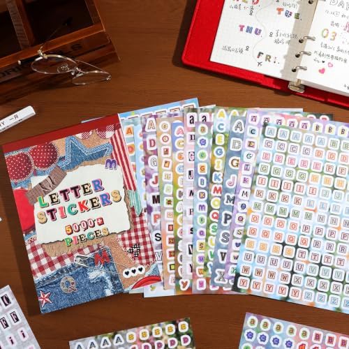 Stickers Book for Scrapbook Supplies,5000+ Letter Scrapbook Sticker for Art - Image 3