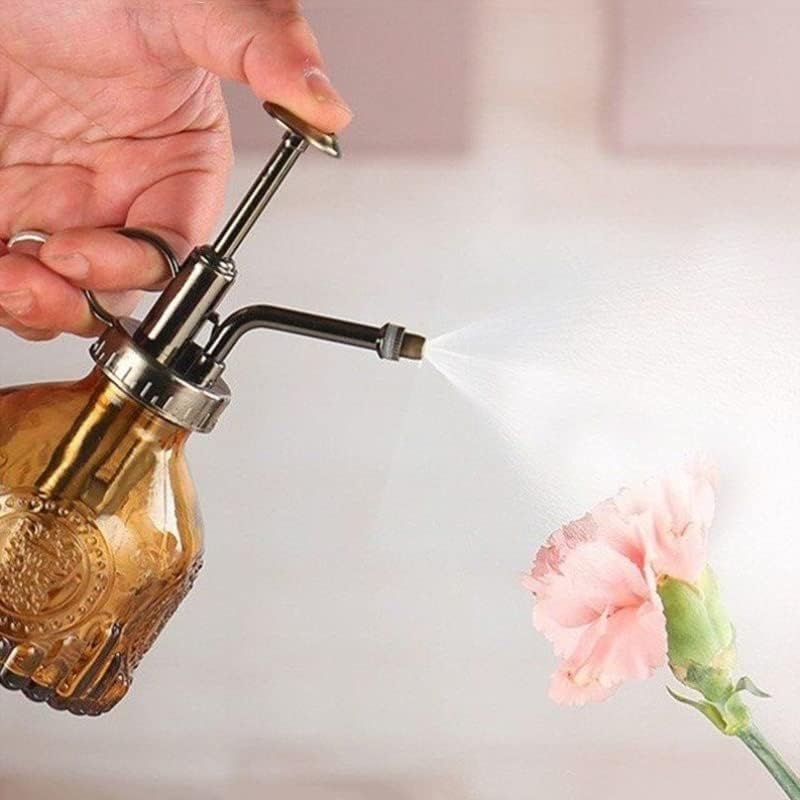 TOMEX Glass Plant Mister Spray Bottle 200ML Watering Bottle with Top Pump Watering Can for Indoor Outdoor House Plants,Flowers (Brown-Green) - Image 7