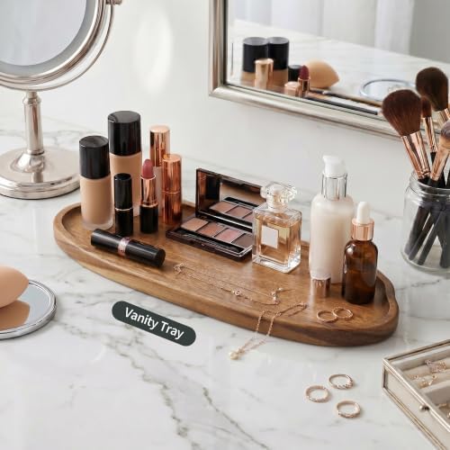 Small Wood Tray – Acacia Serving Platter Vanity Tray Mini Wooden Tray Decor - Image 5