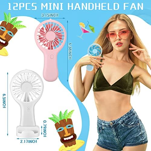 Woanger 12 Pcs Mini Handheld Fan,Vibrant Colors - Image 2