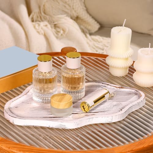 Small Decorative Tray Wood Decorative Serving Tray for Candles Perfume, Cloud Wooden Jewelry Tray Trinket Dish, Wooden Trays for Coffee Table Home Decor - Image 5