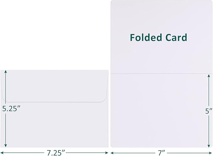 Eupako White-Blank-Cards-and-Envelopes-100-Pack-4.125x5.5" Heavyweight-Folded-Cardstock-and-A2-Envelopes-Self-Seal for DIY Greeting Cards, Invitations, Wedding, Baby Shower, Birthday