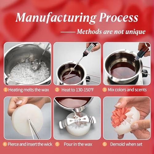 MGLIFEUL 2PCS 3D Flower Candle Making Molds Moldes de Silicona para Velas - Image 5