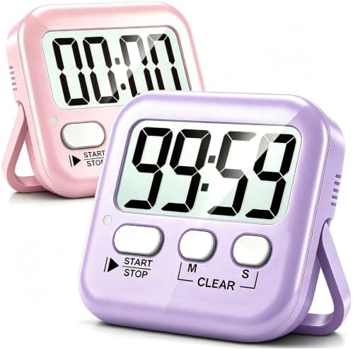 Antonki 2 Pack Digital Timer for Kids Classroom Kitchen Timers for Cooking by Antonki