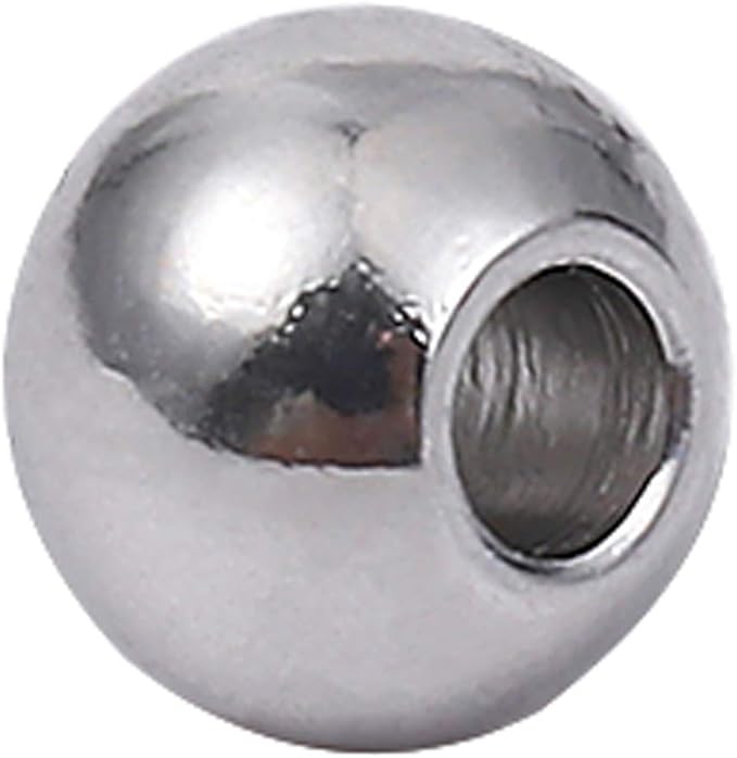 Stainless Steel Spacer Beads 3x2.5mm Round Loose Charm Caps Beads for DIY Jewelry Making 100pcs with 1mm Hole