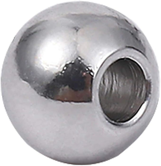 Stainless Steel Spacer Beads 3x2.5mm Round Loose Charm Caps Beads for DIY Jewelry Making 100pcs with 1mm Hole
