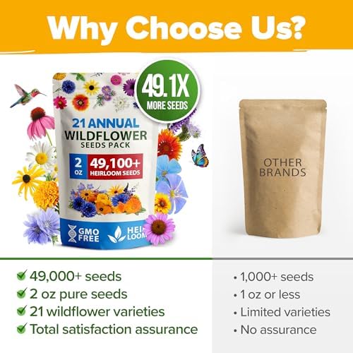 HOME GROWN 21 Native Wildflower Variety Mix 49,100+ Flower Seeds 2 oz - Image 7