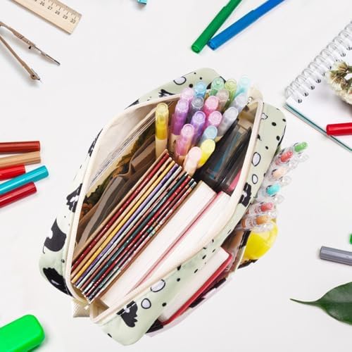 Multiple Pockets Portfolio Organizer with Zipper,Makeup Bag Pencil Pouch - Image 3