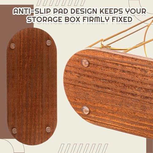 Geelin 18oz Adjustable Coffee Cup Dispenser with Wooden Base, Cup and Lid Holder, Cups Holder Organizer for Coffee Pod Straw and Lid Storage(2-compartment Single,Color 2) - Image 5