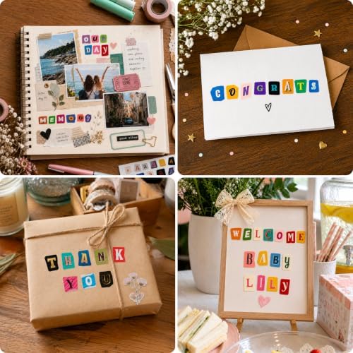 2510PCS Alphabet, Number & Symbol Stickers, 1255 Unique Designs × 2 Sets - Image 5