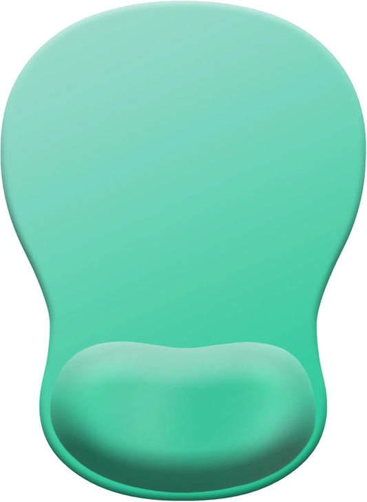 Gel Mouse Pad with Wrist Rest, Ergonomic Concave Wrist Support Mousepad with Non-Slip PU Base & Smooth Surface Comfortable Desk Accessories Mat for Office, Home Gaming and Study (06 Light Mint Green)