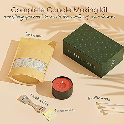 Hearth & Harbor Organic Candle Wax, Pure Soy Wax for Candle Making, 2 lbs - Image 2