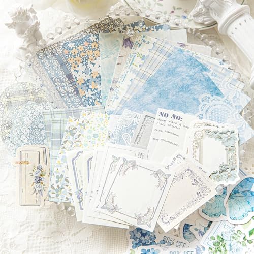 400 Pcs Floral Scrapbook Paper & Stickers, 4 Packs Scrapbook Supplies Kit, Junk Journal Scrapbooking Paper for Journaling, Scrapbooking Embellishments, Planner, Card Making - Image 6