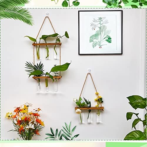 Leumoi 3pcs Hanging Propagation Station, Vertical 18 Glass Test Tubes - Image 4