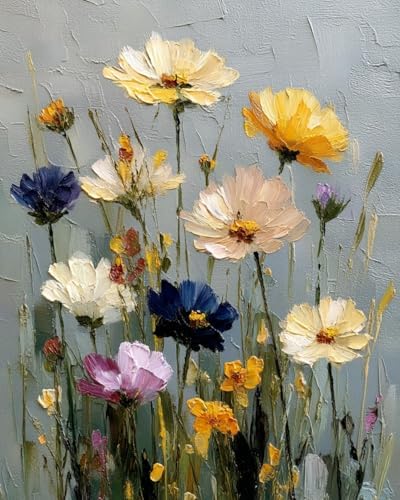 CHWGLFGG Wild Flowers Paint by Numbers Kit for Adults Beginner 16X20 inch by CHWGLFGG