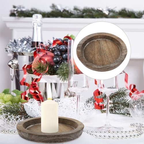 Wooden Serving Tray for Home Decor with Smooth Finish, Minimalist Chic Design, Elegant and Sophisticated Round Tray for Coffee Table or Dining Table Holder - Image 7