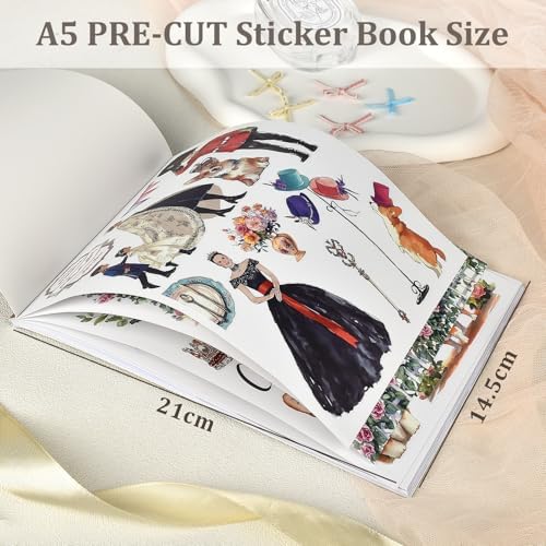 Snycler The Corgi Theme Sticker Scrapbooking Supplies for Junk Journal, 20 Sheets PET Stickers - Vintage Journaling Stickers, Ephemera Sticker Book Pre Cut, Junk Journal Supplies, Planner - Image 3