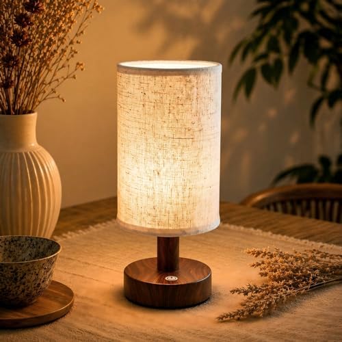 Mini Cordless Bedside Lamp, Touch Rechargeable LED Night Light by XWULighting