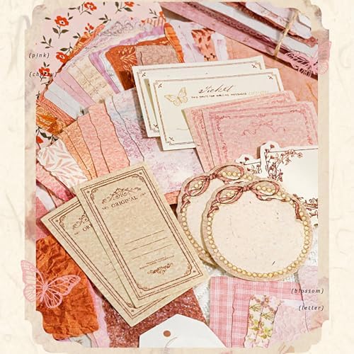100 Sheets Vintage Scrapbook Papers Journaling Scrapbooking Supplies Kit junk journal supplies Decorative Craft Paper for Planner, Collage Paper Embellishment - Image 3