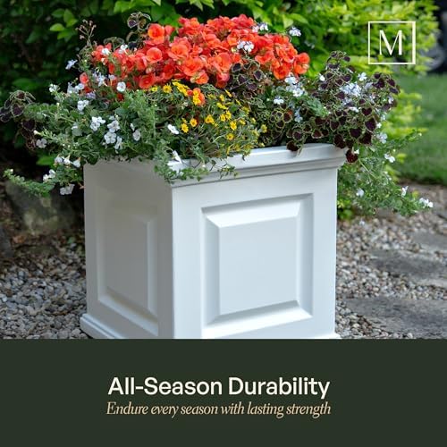 Mayne Nantucket 16in Square Planter - Black - with 3.7 Gallon Built-in Water Reservoir (5865-B) - Image 4