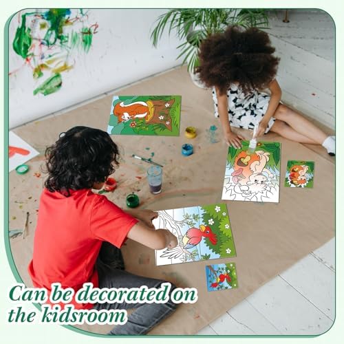 Sherr 24 Pcs Pre Drawn Canvas for Adult, Animal, 8 x 10 Inch - Image 5