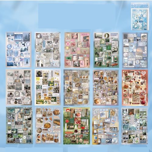 Alideco 30pcs Scrapbook Stickers Vintage Cakes Cuisine Desserts Sticker Book for Adults Sticker journaling Stickers for Scrapbooking (miwuyu) by Alideco