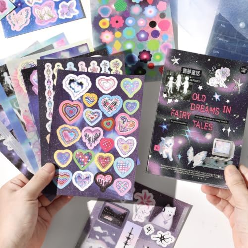 Japanese Retro Sticker Book, 2 Set Sticker Books, Dreamy Fairy - Image 2