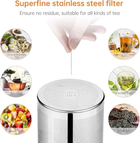 Glass Teapot, 33oz / 1000ml Teapot with Removable Infuser - Image 4